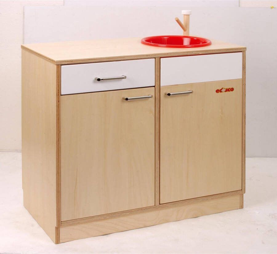 Educo Speelgoed Aanrechtblok Houten speelgoed Educatief speelgoed Kinderspeelgoed 80x40x62cm