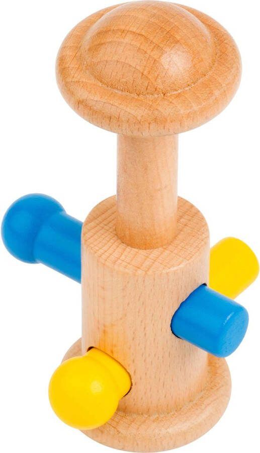 Educo Toys for Life Educatief speelgoed Ik leer grijpen Schud de Dolio Sensorisch speelgoed Spelend leren Houten Rammelaar -Houten speelgoed Educatief speelgoed 1 jaar VAnaf 4 maanden