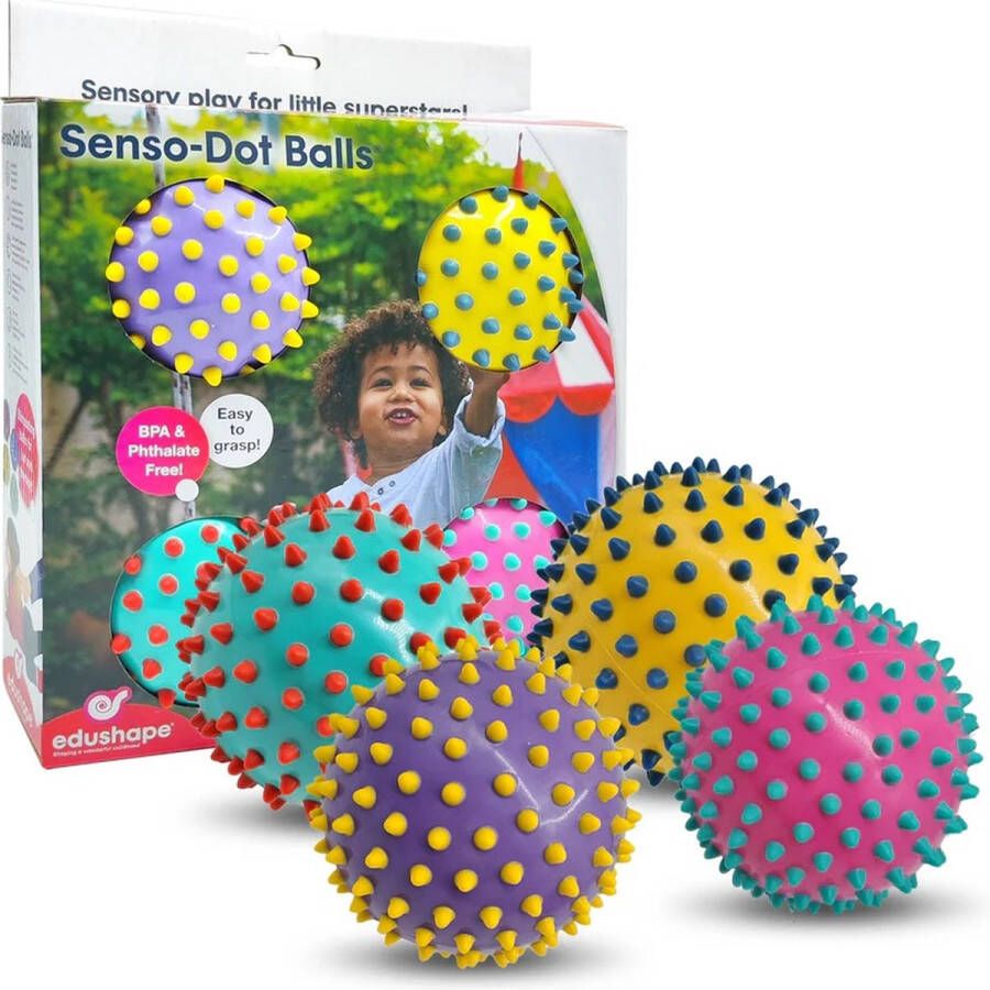 Edushape The Original Sensorische Ballen Color Dots 10 cm Set van 4