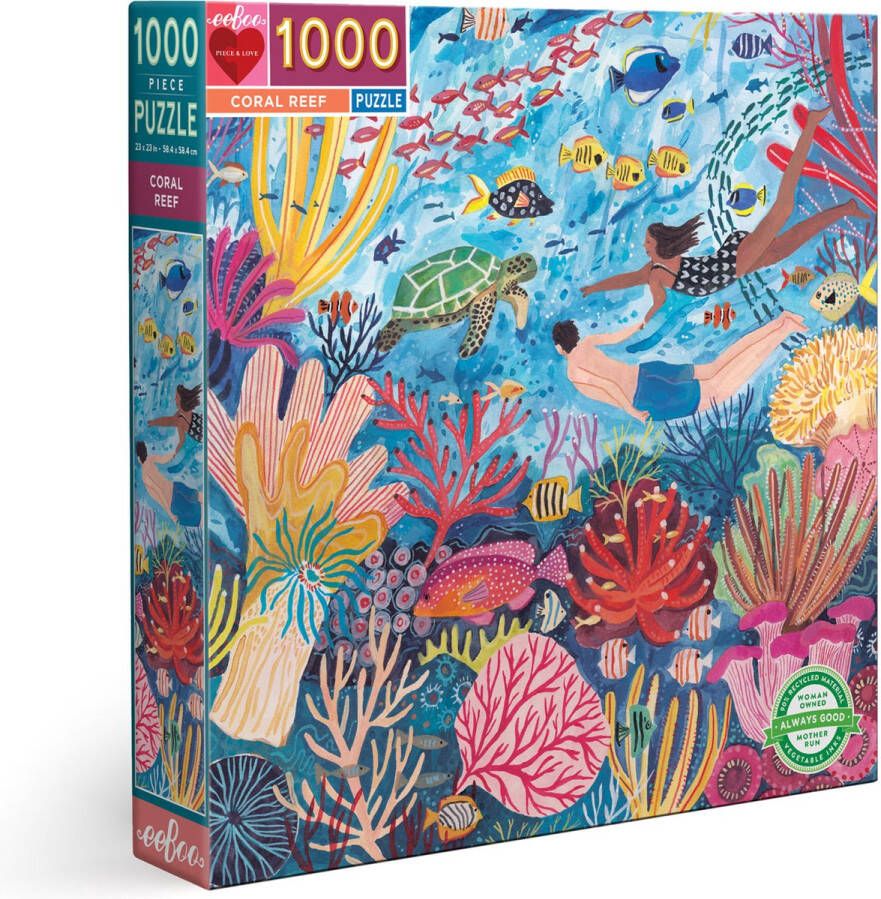Eeboo Coral Reef Blokpuzzel 1000 stuk(s) Kunst