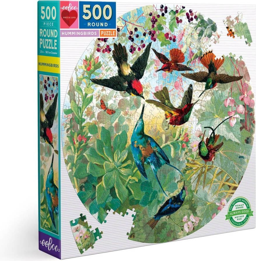 Eeboo Hummingbirds Vormpuzzel 500 stuk(s) Dieren