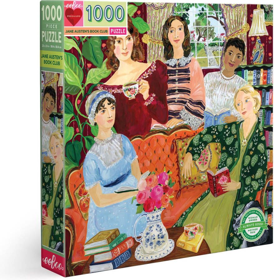 Eeboo Jane Austen's Book Club Blokpuzzel 1000 stuk(s) Kunst