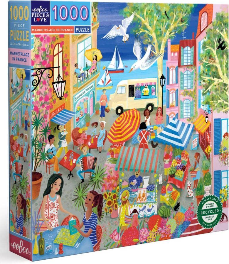 Eeboo puzzel Marketplace in France (1000)