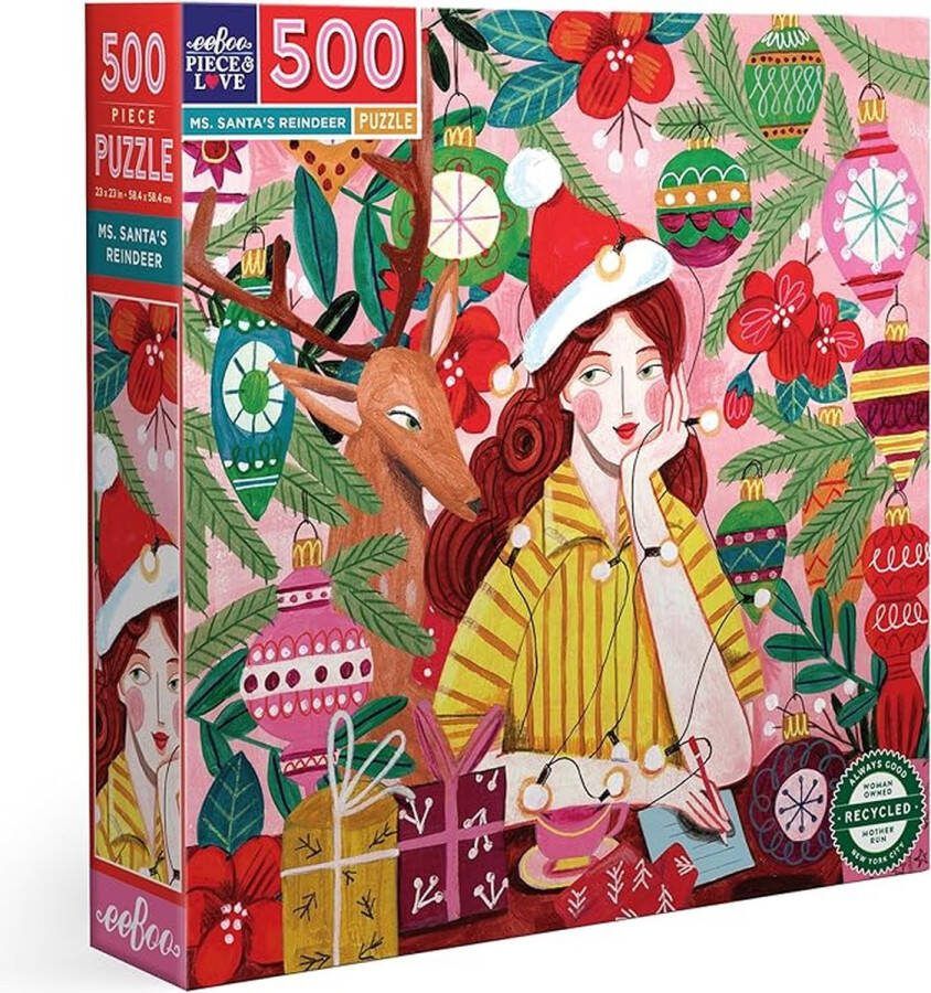 Eeboo Ms. Santa's Reindeer (500)