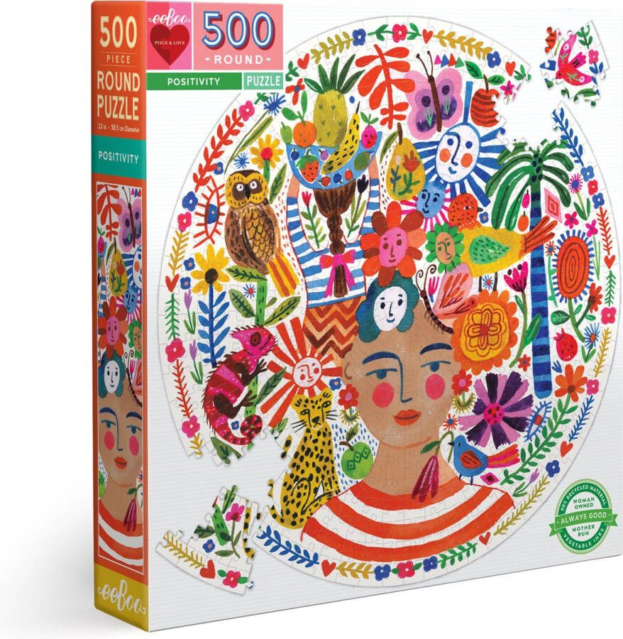 Eeboo Positivity Blokpuzzel 500 stuk(s) Kunst