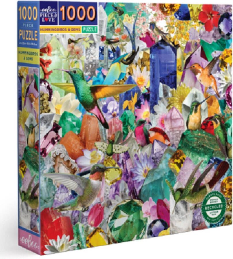 Eeboo puzzel Hummingbirds and Gems (1000)