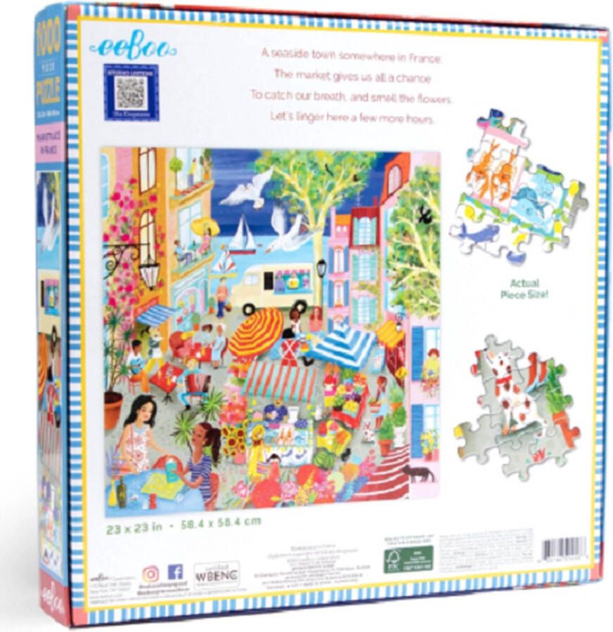 Eeboo puzzel Marketplace in France (1000)