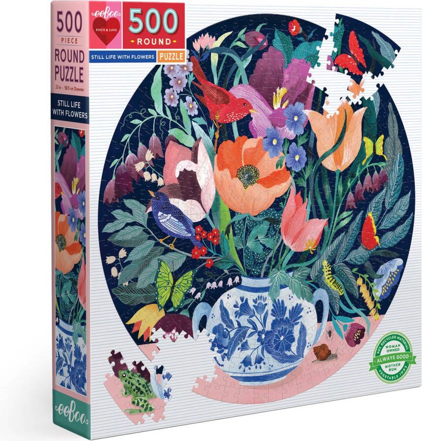 Eeboo Still Life with Flowers Blokpuzzel 500 stuk(s) Kunst