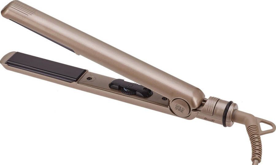 Efalock Professional Gold Shine Geveerde Keramische stijltang 360° draaibaar snoer Temperatuur tussen 120 en 230 graden
