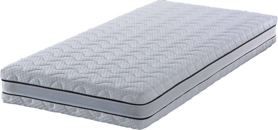 Efko Pocketvering Matras 90x200 cm 1 persoons Traagschuim Bamboe Matrashoes met Rits wit Ultieme Nachtrust en Rugondersteuning