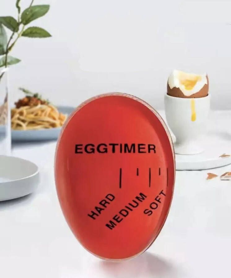 Eggsclusive 2 stuks Egg timer Kookwekker eierkoker eierwekker Rood kleurverandering