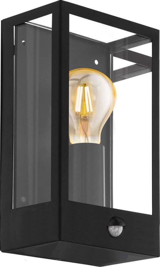 EGLO  Alamonte Wandlamp Buiten - E27 - 29 5 cm - Zwart - Sensor