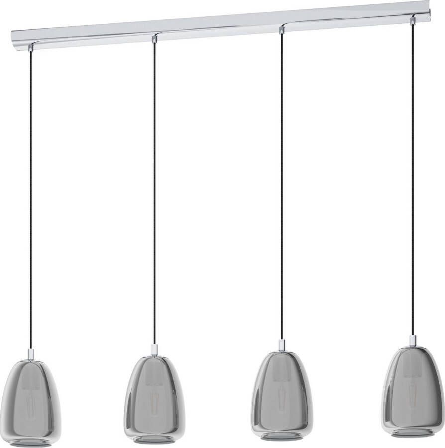 EGLO Hanglamp ALOBRASE chroom l108 x h110 x b15cm hanglamp eettafel woonkamer