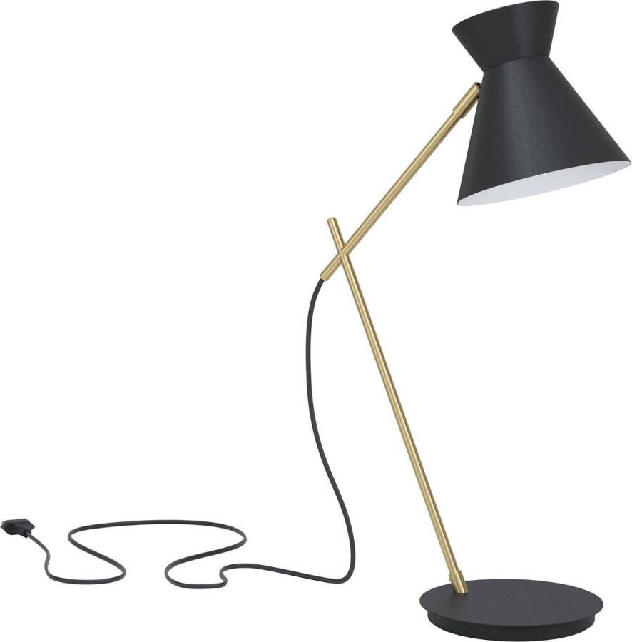 EGLO Amezaga Tafellamp E27 57 5 cm Zwart Geelkoper