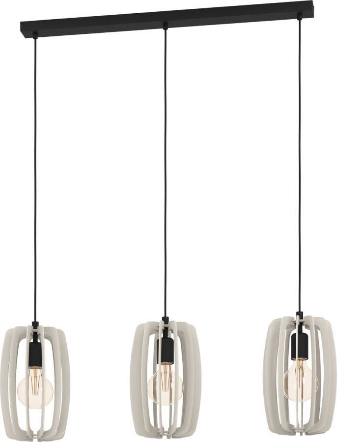 EGLO Bajazzara Hanglamp E27 89 cm Zwart|Grijs