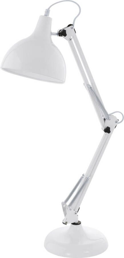 EGLO Tafellamp BORGILLIO Vintage bureaulamp van staal E27 incl. schakelaar (1 stuk)