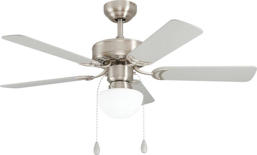 EGLO Led-plafondlamp Cadiz plafondventilator Plafondlamp ventilator met licht verwisselbare bladen trekkoord Ø 107 cm (1 stuk)