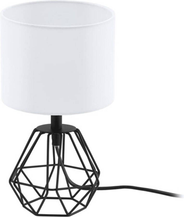 EGLO tafellamp Carlton 2 zwart wit Ø16 cm Leen Bakker