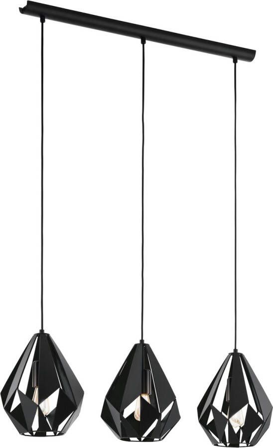 EGLO  Carlton 5 Hanglamp - E27 - 80 5 cm - Zwart