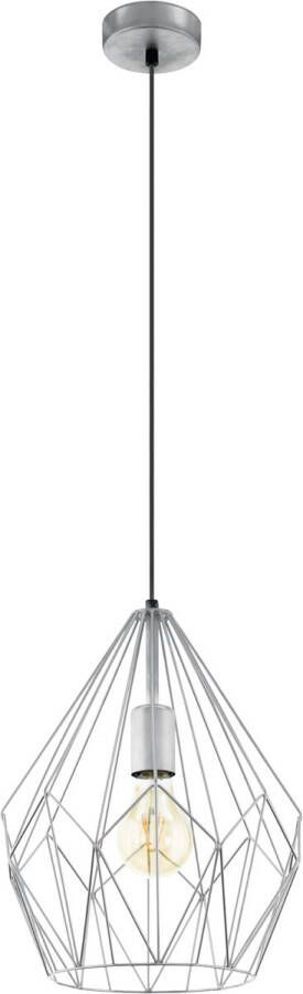 EGLO  Carlton - hanglamp - E27 - 1-lichts - zilverkleurig