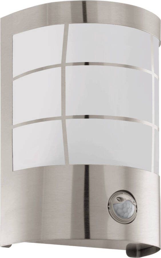 Eglo Cerno 1 Wandlamp buiten E27 RVS;Glas Wit;RVS