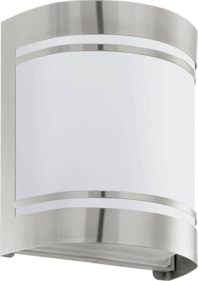 Eglo Cerno Buitenverlichting Wandlamp 1 Lichts RVS Wit