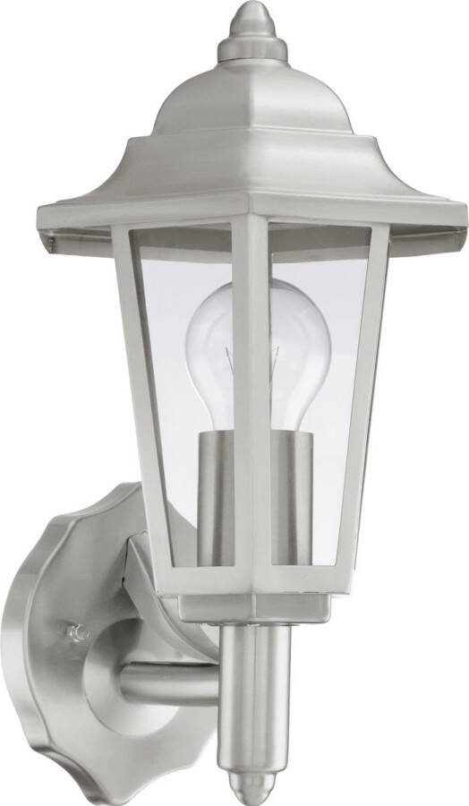 Eglo Cerva Buitenverlichting Wandlamp 1 Lichts RVS Helder