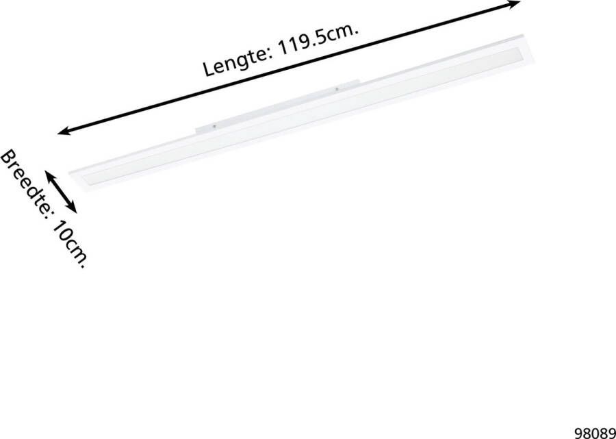 Eglo connect Salobrena LED paneel Wit en gekleurd licht 1200x100mm Wit