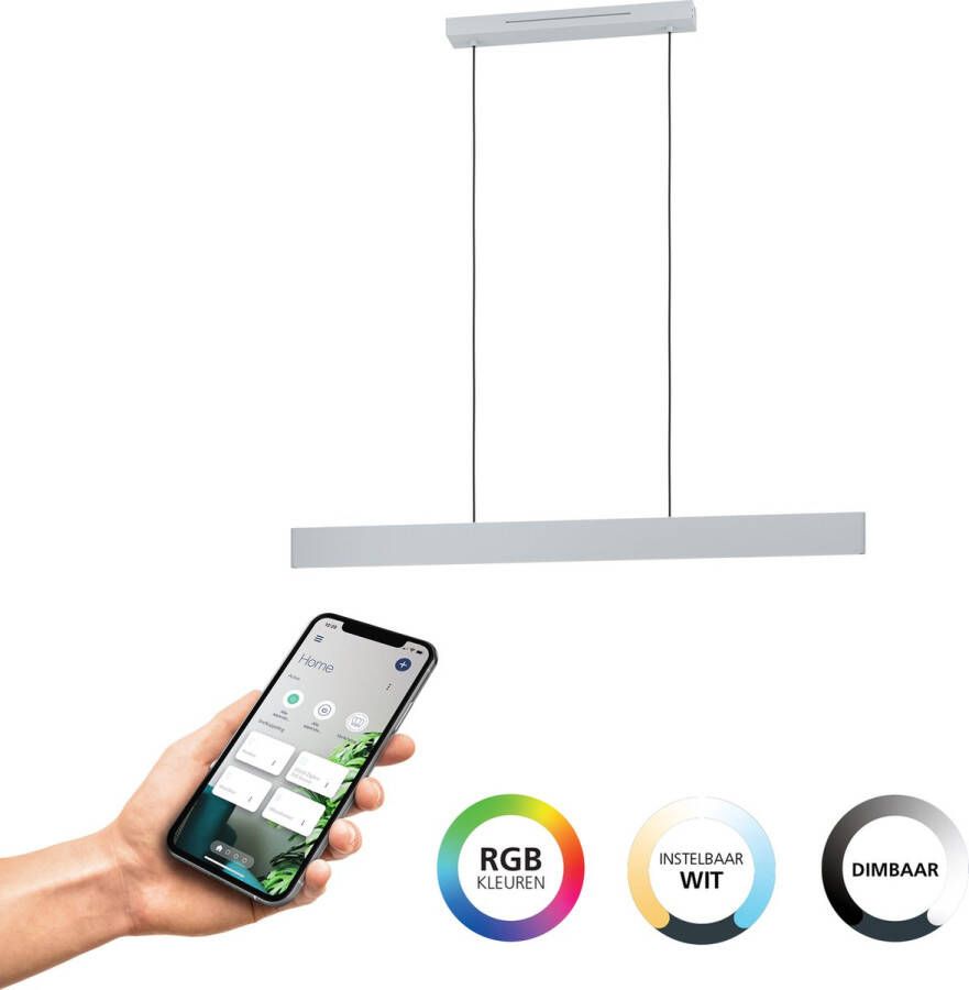 EGLO Connect .z Andreas-Z Hanglamp 117 cm Grijs Wit Instelbaar RGB & wit licht Dimbaar Zigbee