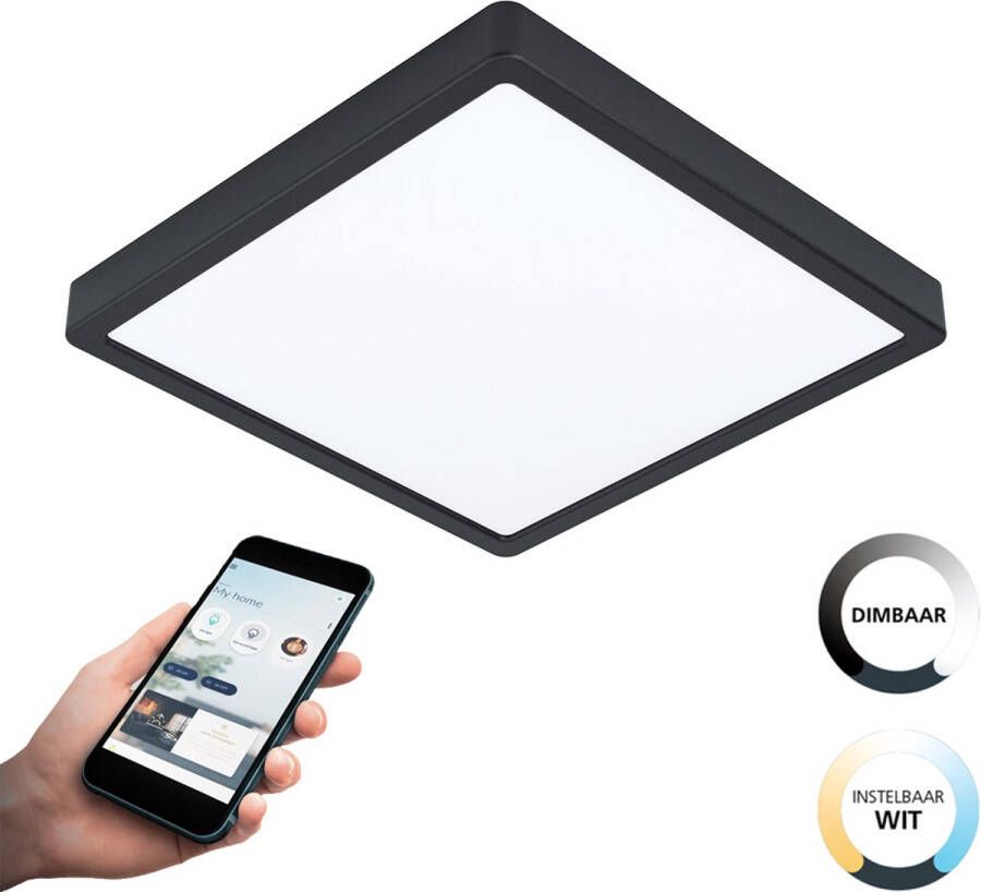 EGLO Connect .z Argolis-Z Smart Opbouwlamp Buiten 28 5 cm Zwart Wit Instelbaar wit licht Dimbaar Zigbee