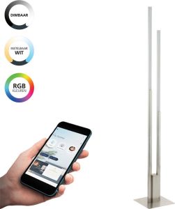EGLO Connect .z Fraioli-Z Smart Vloerlamp 175 5 cm Grijs Wit Instelbaar RGB & wit licht Dimbaar Zigbee