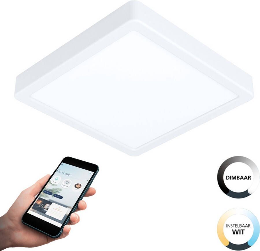 EGLO Connect .z Fueva-Z Smart Opbouwlamp 21 cm Wit Instelbaar wit licht Dimbaar Zigbee
