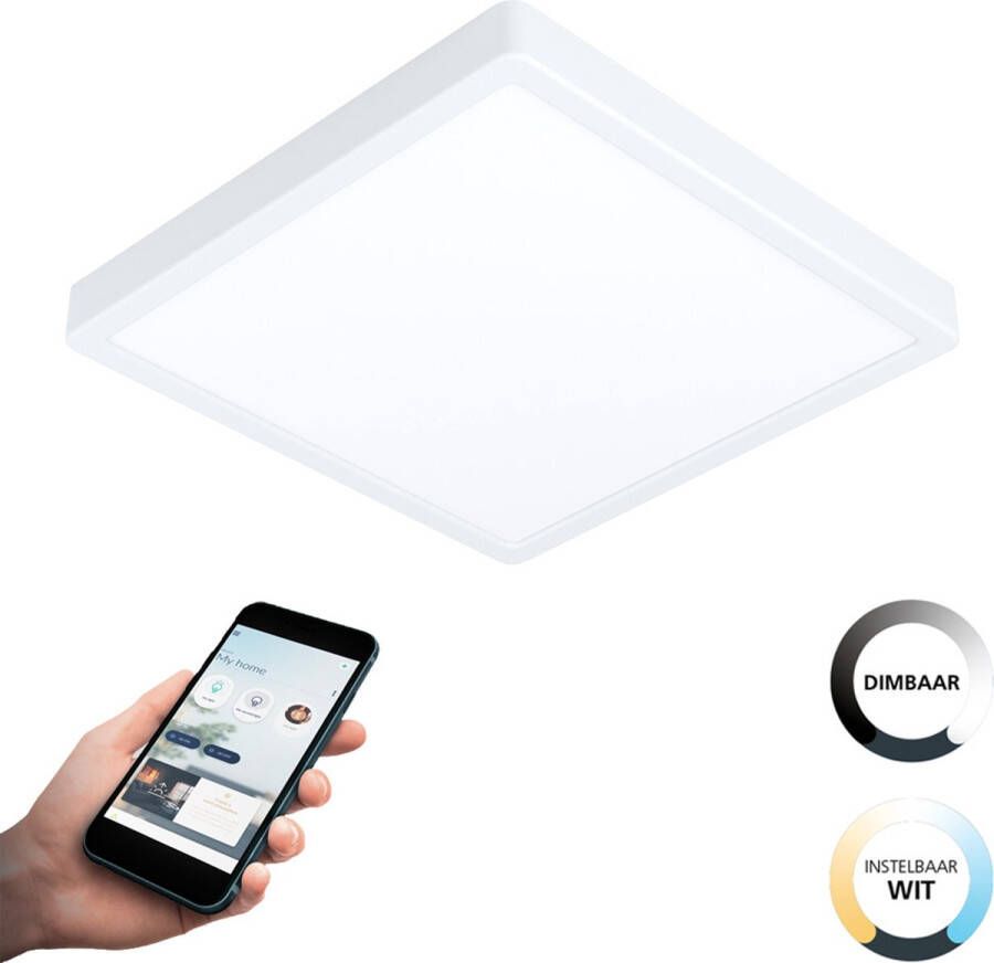 EGLO Connect .z Fueva-Z Smart Opbouwlamp 28 5 cm Wit Instelbaar wit licht Dimbaar Zigbee