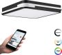 EGLO  connect.z Genovese-Z Smart Plafondlamp - 47 cm - Zwart Wit - Instelbaar RGB & wit licht - Dimbaar - Zigbee - Thumbnail 1