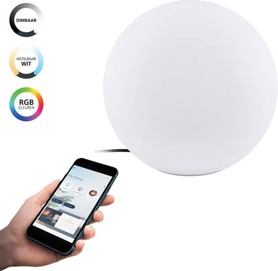 EGLO Connect .z Monterolo-Z Smart Vloerlamp Buiten- E27 Ø 39 cm Wit Instelbaar RGB & wit licht Dimbaar Zigbee