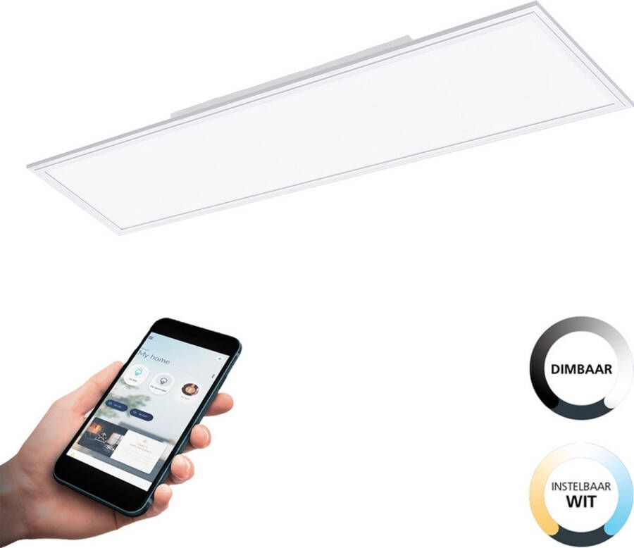 EGLO  connect.z Salobrena-Z Smart Plafondlamp - 120 cm - Wit - Instelbaar wit licht - Dimbaar - Zigbee
