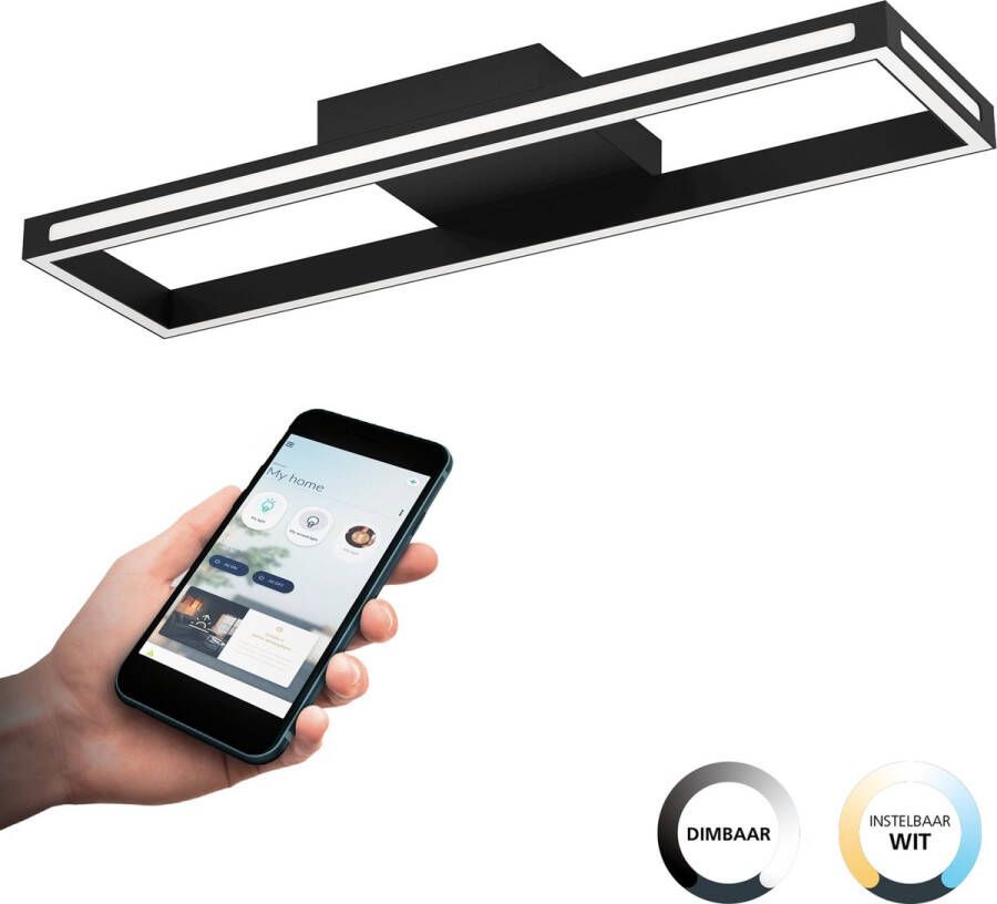 EGLO Connect .z Salvilanas-Z Plafondlamp 77 cm Zwart Wit Instelbaar wit licht Dimbaar Zigbee