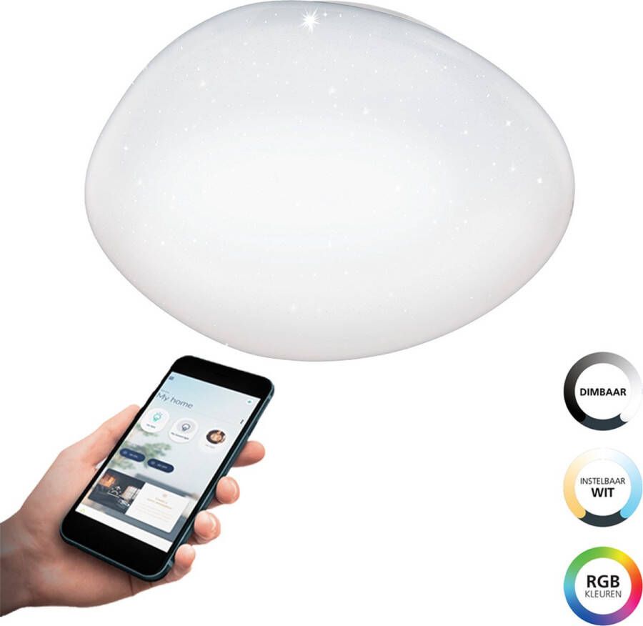 EGLO Connect .z Sileras-Z Smart Plafondlamp Ø 43 cm Wit Instelbaar RGB & wit licht Dimbaar Zigbee