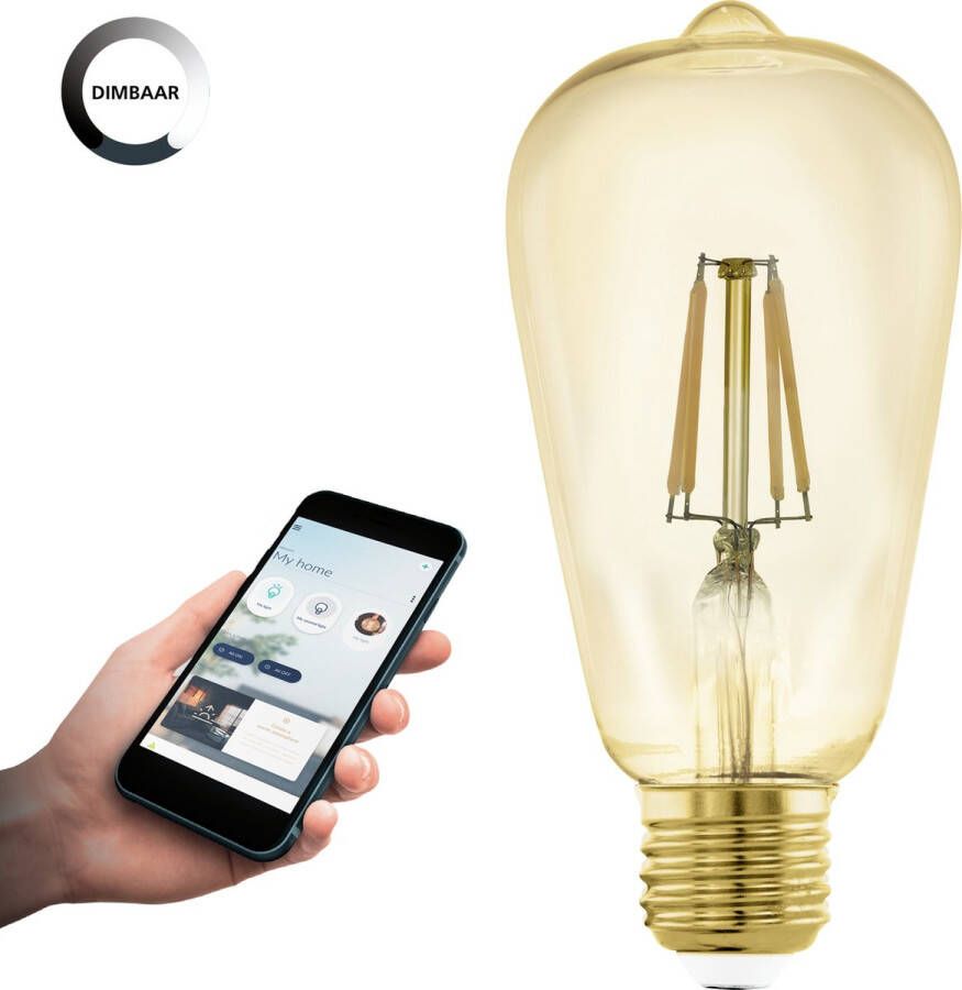 EGLO Connect .z Smart LED Lamp E27 Ø 6 4 cm 2200K Dimbaar Zigbee