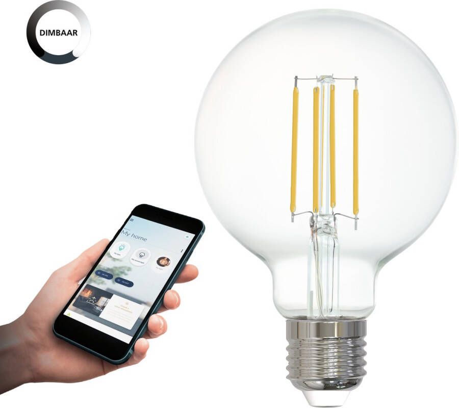 EGLO Connect .z Smart LED Lamp E27 Ø 8 cm 2700K Dimbaar Zigbee