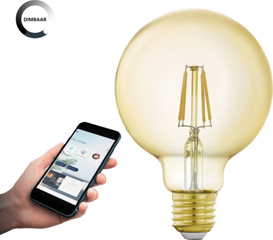 EGLO Connect .z Smart LED Lamp E27 Ø 9 5 cm 2200K Dimbaar Zigbee