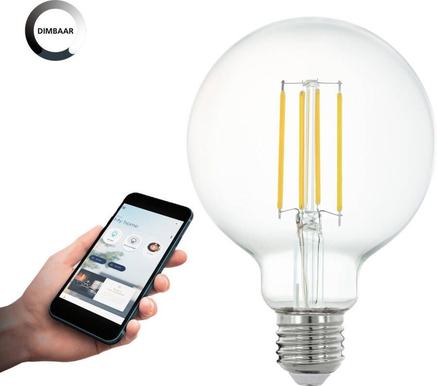 EGLO Connect .z Smart LED Lamp E27 Ø 9 5 cm 2700K Dimbaar Zigbee