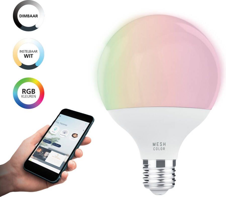 EGLO Connect .z Smart LED Lamp E27 Ø 9 5 cm Instelbaar RGB & wit licht Dimbaar- Zigbee