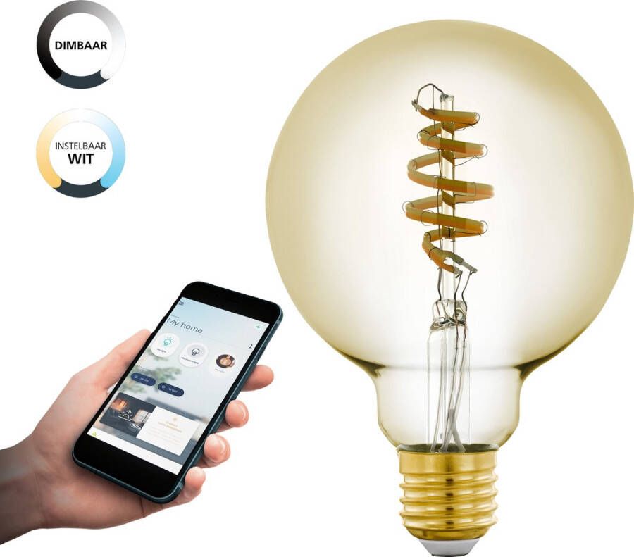 EGLO Connect .z Smart LED Lamp E27 Ø 9 5 cm Instelbaar wit licht Dimbaar Zigbee