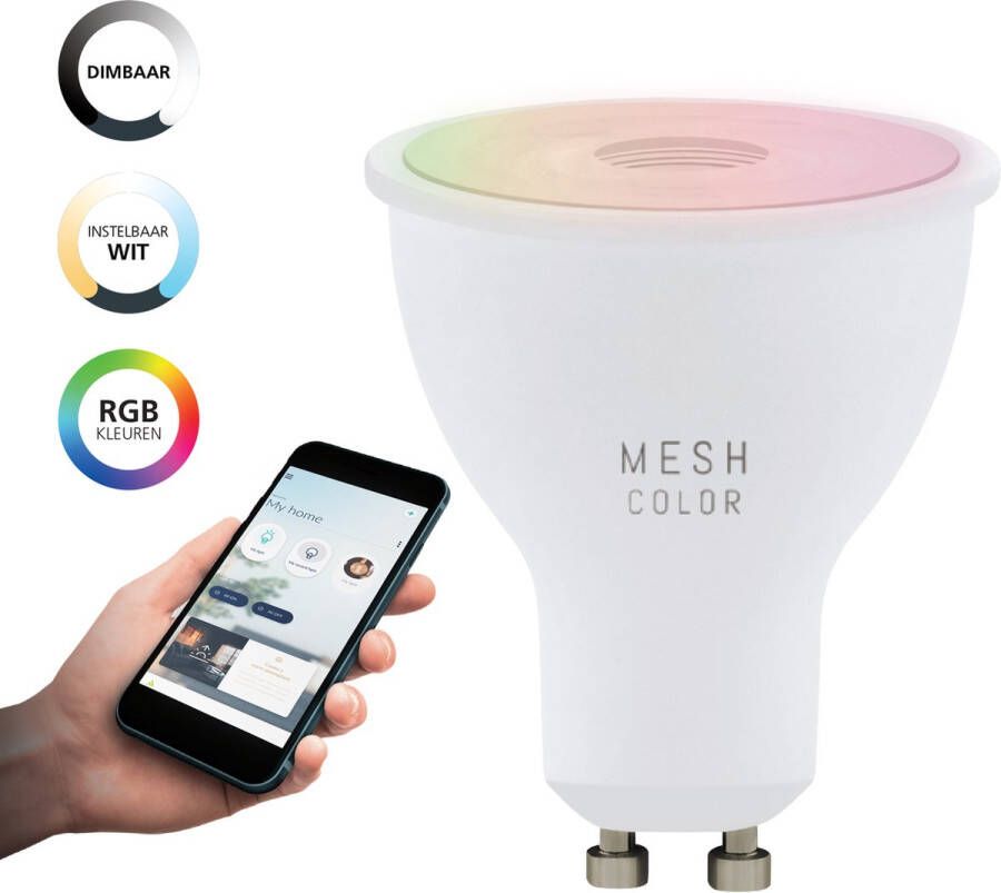 EGLO Connect .z Smart LED Lamp GU10 Ø 5 cm Instelbaar RGB & wit licht Dimbaar Zigbee