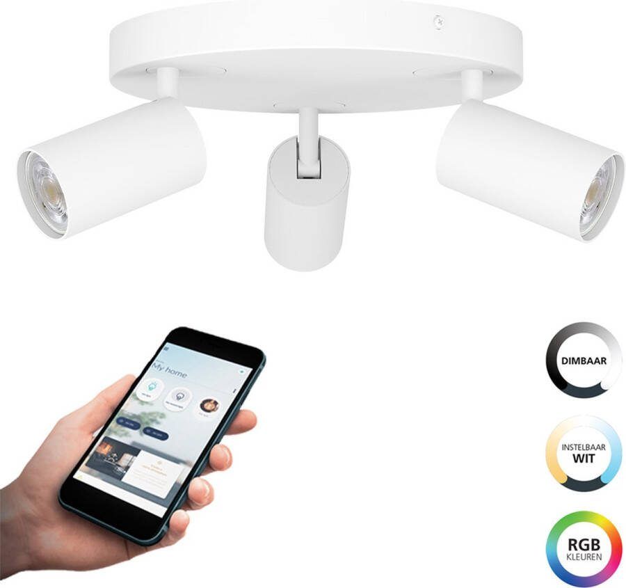 EGLO Connect .z Telimbela-Z Smart Spot GU10 Ø 25 cm Wit Instelbaar RGB & wit licht Dimbaar Zigbee
