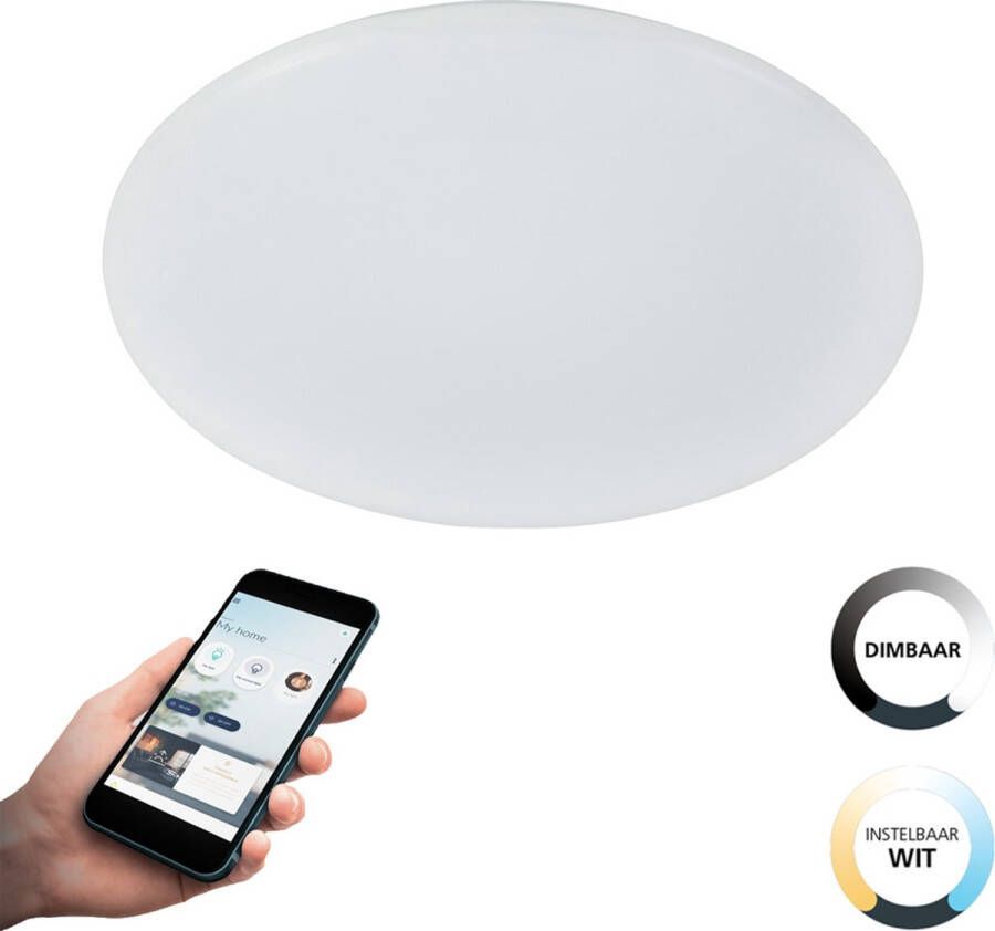 EGLO  connect.z Totari-Z Smart Plafondlamp - Ø 38 cm - Wit - Instelbaar wit licht - Dimbaar - Zigbee