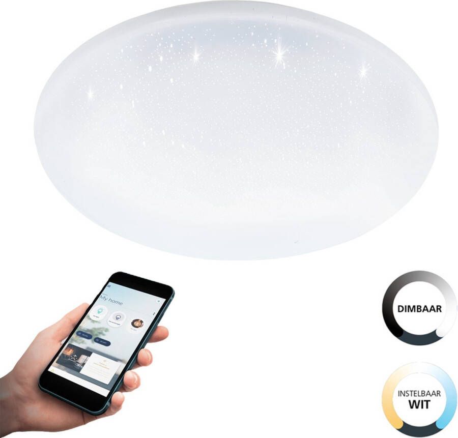 EGLO  connect.z Totari-Z Smart Plafondlamp - Ø 38 cm - Wit - Instelbaar wit licht - Dimbaar - Zigbee