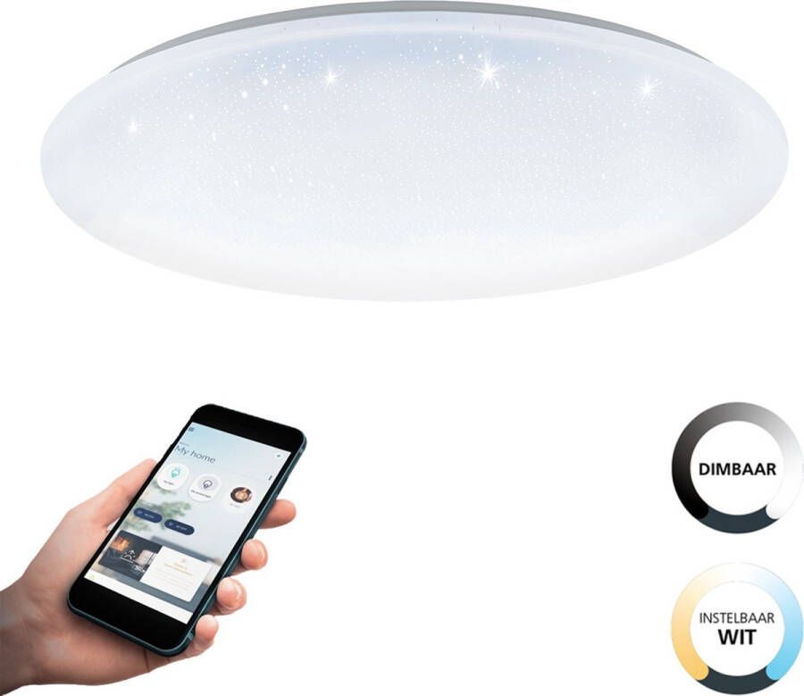 EGLO  connect.z Totari-Z Smart Plafondlamp - Ø 53 cm - Wit - Instelbaar wit licht - Dimbaar - Zigbee