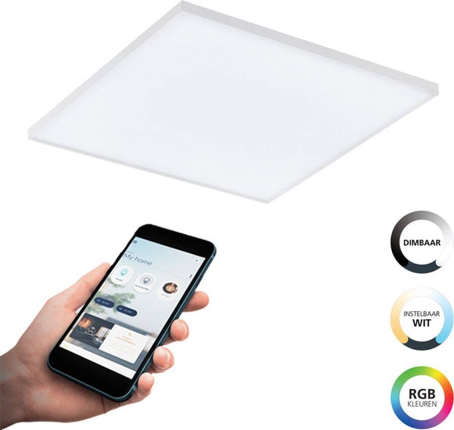EGLO Connect .z Turcona-Z Smart Plafondlamp 45 cm Wit Instelbaar RGB & wit licht Dimbaar Zigbee